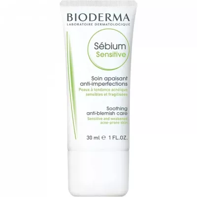 Crema pentru piele acneica Sebium Sensitive, 30 ml, Bioderma