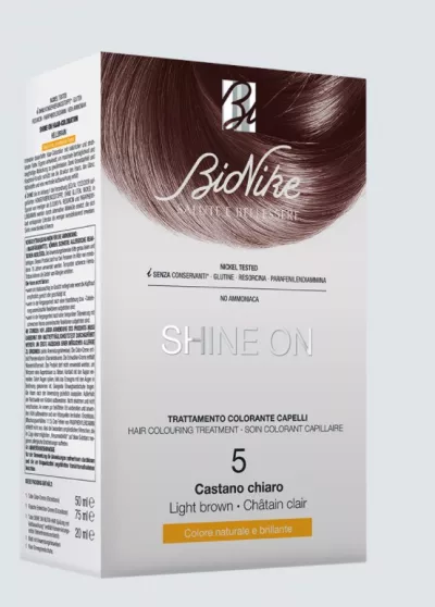Vopsea tratament pentru păr Shine On, culoare brun deschis 5, BioNike