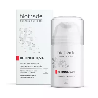 Crema masca de fata de noapte cu retinol 0.5% , 50ml, Biotrade