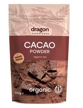 Cacao pudra eco, 200g, Dragon Superfoods