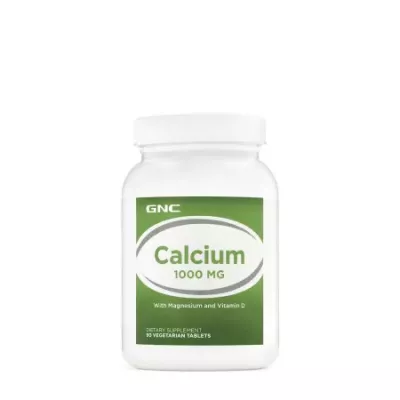 Calciu 1000mg cu Magneziu + Vitamina D, 90 tablete, GNC