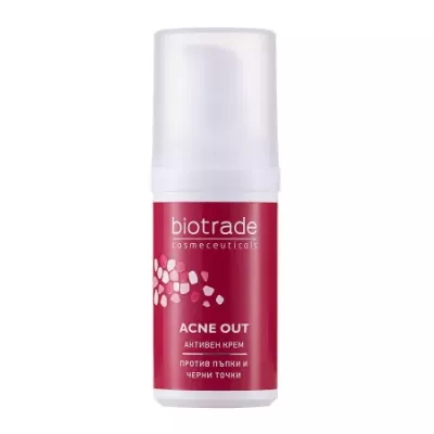 Crema activa pentru ten acneic Acne Out, 30 ml, Biotrade