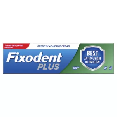 Crema adeziva pentru proteza dentara Fixodent Plus Fresh Mint, 40g, P&G