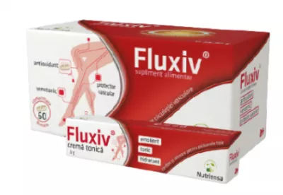 Fluxiv, 60 comprimate + Crema tonica Fluxiv, 20g  Antibiotice