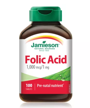 Folic Acid 1mg x 100cpr (Jamieson)