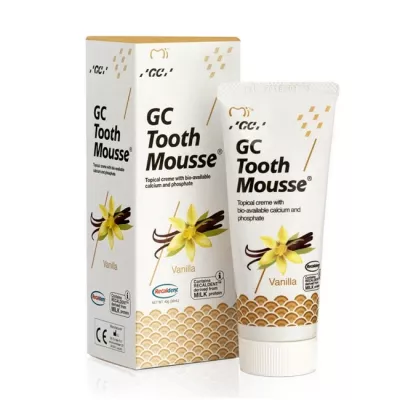 Crema dentara topica pe baza de apa cu aroma de Vanilie Tooth Mousse, 40 g, GC