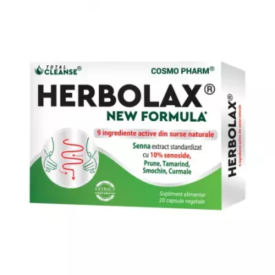 Herbolax New Formula, 20 capsule vegetale, Cosmopharm