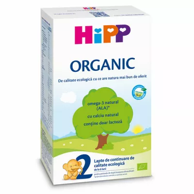 HIPP 2 Organic lapte continuare 6luni+, 300 g