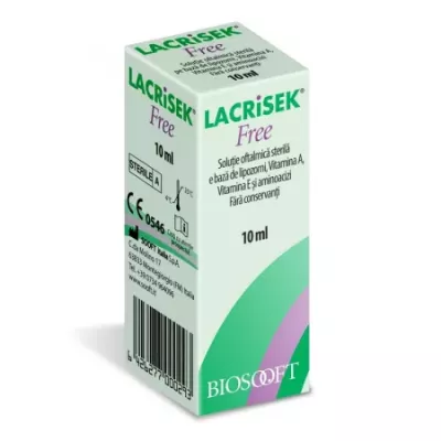 Lacrisek Free solutie oftalmica, 10ml, Biosooft
