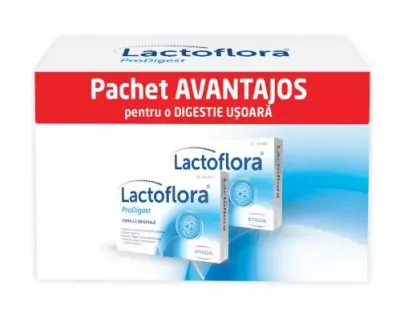 Lactoflora Prodigest pachet, 10+10 capsule, Stada