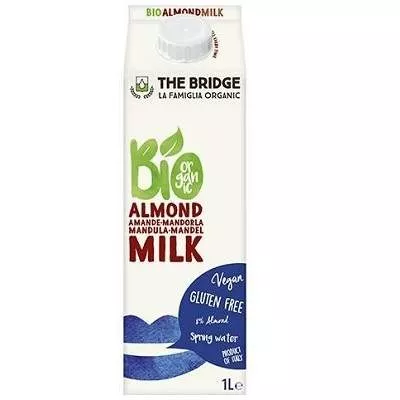 Lapte vegetal bio de migdale, 1l, The Bridge