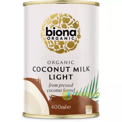 Lapte de cocos light Eco, 400ml, Biona