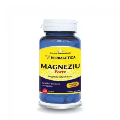 Magneziu Forte, 60 capsule Herbagetica