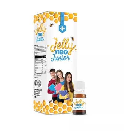 Sirop Junior Jelly cu laptisor de matca, 10ml, 14 fiole, Neo Kids