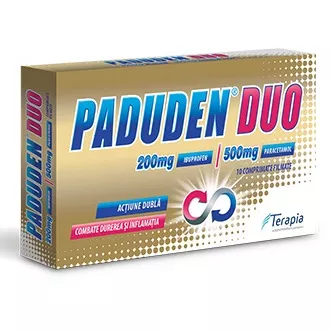 Paduden Duo 200/500mg, 10 comprimate, Terapia