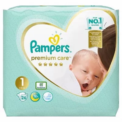 PAMPERS 1 Premium Care (2-5kg) x 26buc