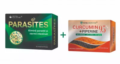 Parasites, 30 comprimate + Curcumin Piperine 95, 10 capsule, Cosmopharm