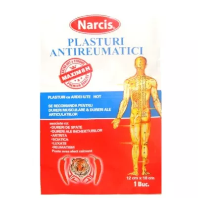 Plasture antireumatic cu ardei iute Narcis, 12 x 18cm, Henan Kangdi