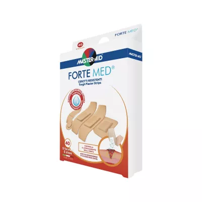 Plasturi ultra rezistenti Forte Med gama Master-Aid, 5 marimi, 40 bucati, Pietrasanta Pharma
