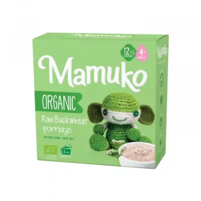 Porridge din hrisca raw bio 4l+, 200g, Mamuko