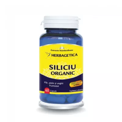 Siliciu organic, 60 capsule, Herbagetica