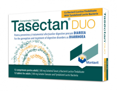 Tasectan Duo 500 mg adulti,  12 tablete, Montavit