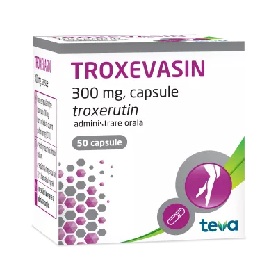Troxevasin, 300 mg, 50 capsule, Teva Pharmaceuticals