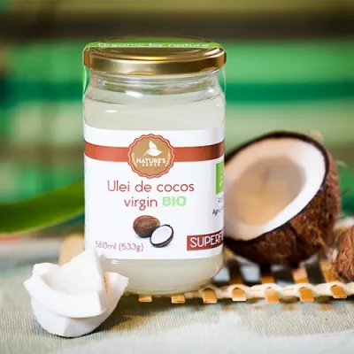 Ulei virgin de cocos bio, 580ml, Nature's Sense