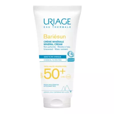 Crema minerala de protectie solara Bariesun cu SPF50+, 100ml, Uriage
