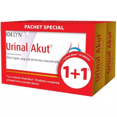 Urinal Akut, 10+10 tablete cadou, Walmark