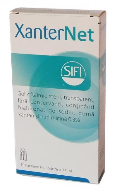 Xanternet gel oftalmic, 10 monodoze, Sifi