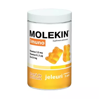 Molekin Imuno Kids cu aroma de portocale 3ani+, 60 jeleuri, Zdrovit
