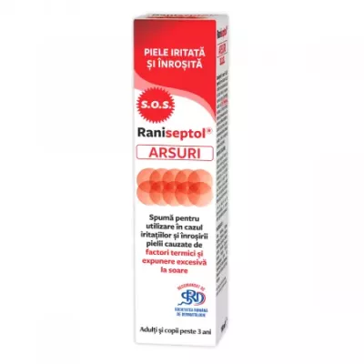 Spuma de arsuri Raniseptol SOS 20% panthenol, 150ml, Zdrovit