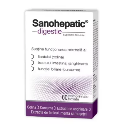 Sanohepatic Digestie, 60 comprimate, Zdrovit