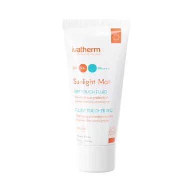 Ivatherm Sunlight Mat Dry Touch fluid matifiant pentru fata, piele sensibila mixta SPF50 50ml