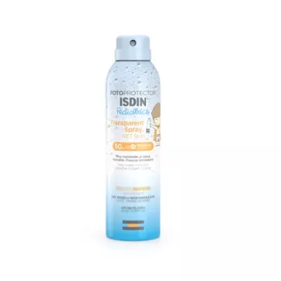 ISDIN Fotoprotector Pediatrics Wet Skin spray transparent pentru copii SPF50 250ml