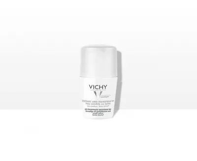 Vichy Deo roll-on antiperspirant 48h piele sensibila sau epilata, fara parfum, 50ml