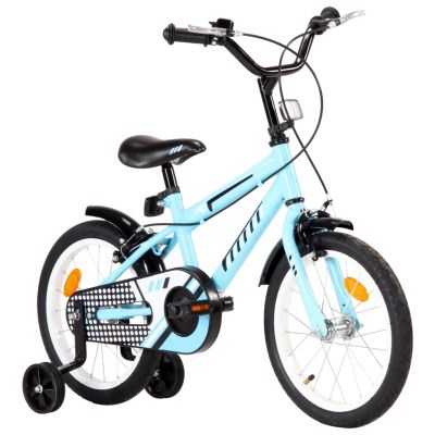 Bicicletă pentru copii, negru și albastru, 16 inci
