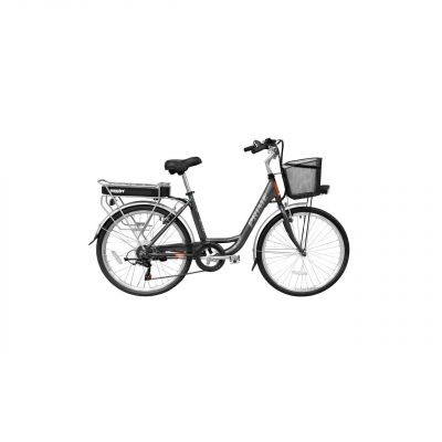 Bicicleta electrica HECHT Prime Shadow, cadru din aluminiu 18 inch, roti 26 inch, schimbator Shimano, frana disc, acumulator 36 V