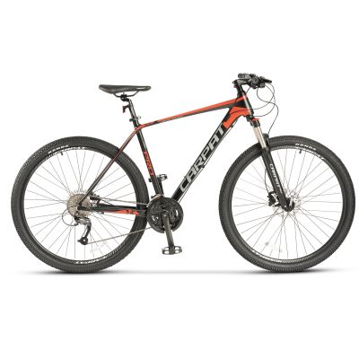 Bicicleta Mountain Bike CARPAT PRO C26227H LIMITED EDITION, Roti 26 inch, Echipare Shimano Altus 27 viteze, Frane Hidraulice Disc, Cadru Aluminiu, Culoare Negru/Rosu