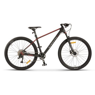 Bicicleta Mountain Bike CARPAT PRO CARBON, Roti 27.5 inch, Schimbator spate A7 L-TW00 10 viteze, Frane Hidraulice Disc, Cadru Carbon, Culoare Negru/Gri/Rosu