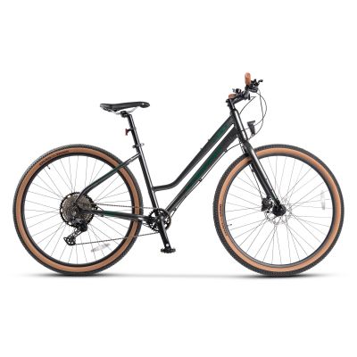 Bicicleta Trekking CARPAT PRO C29272H, Roti 29 inch, Echipare Shimano Deore 11 viteze, Frane Hidraulice Disc, Cadru Aluminiu, Culoare Gri/Verde