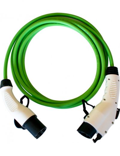Cablu de incarcare masini electrice T12/16V, monofazat, verde, Ev-Mag