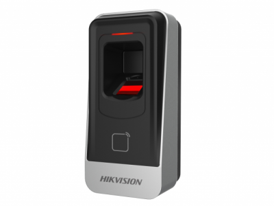 Cititor biometric si card MIFARE Hikvision, DS-K1201AMF; citeste