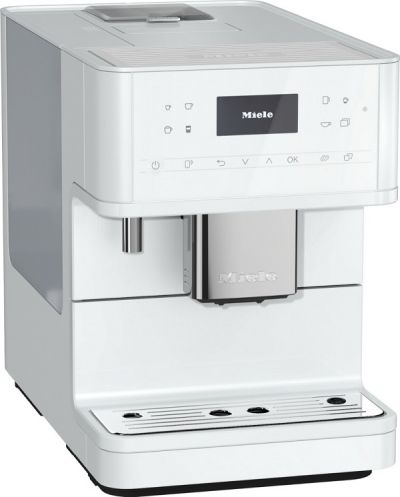 Espressor automat, Miele, CM 6160, 1.8 L, 15 bari, 19 bauturi, WiFi Conn@ct, functie de ibric pentru cafea si ceai, alb