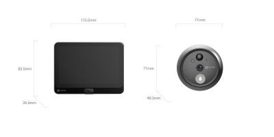 Vizor electronic Ezviz cu sonerie  CS-HP4; Senzor camera: 1/3" Progressive