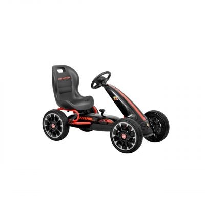 Kart cu pedale HECHT Abarth Black, greutate maxima suportata 25 kg, dimensiuni 113 x 57 x 73 cm, negru