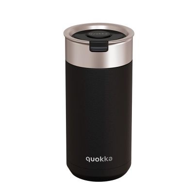 Quokka Boost Coffee Tumbler - Cană termică din oțel inoxidabil cu filtru de cafea 400 ml (Carbon Black)