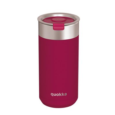 Quokka Boost Coffee Tumbler - Cană termică din oțel inoxidabil cu filtru de cafea de 400 ml (Maroon)