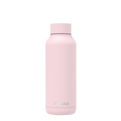 Quokka Solid - Sticluță de apă izolată în vid din oțel inoxidabil cu perete dublu, termos portabil 630 ml (Quartz Pink)(Acoperire cu pulbere)
